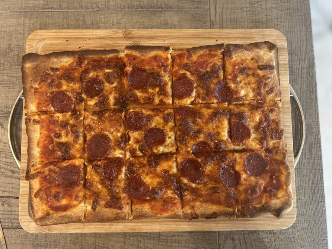 Pepperoni pizza made with Viva Carne Pepperone Italian Salami