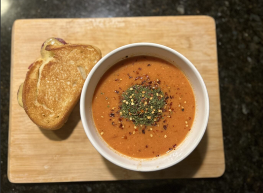 Viva Carne Salami sandwich and soup