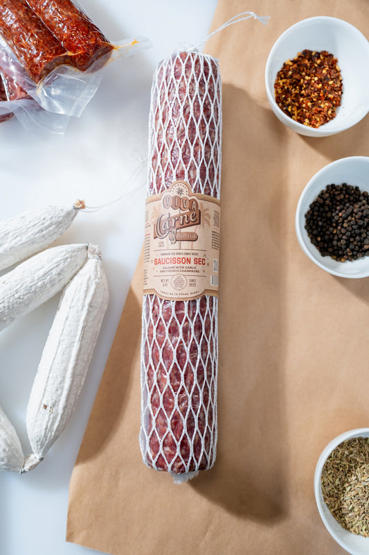 Saucisson Sec with Garlic & French Champagne